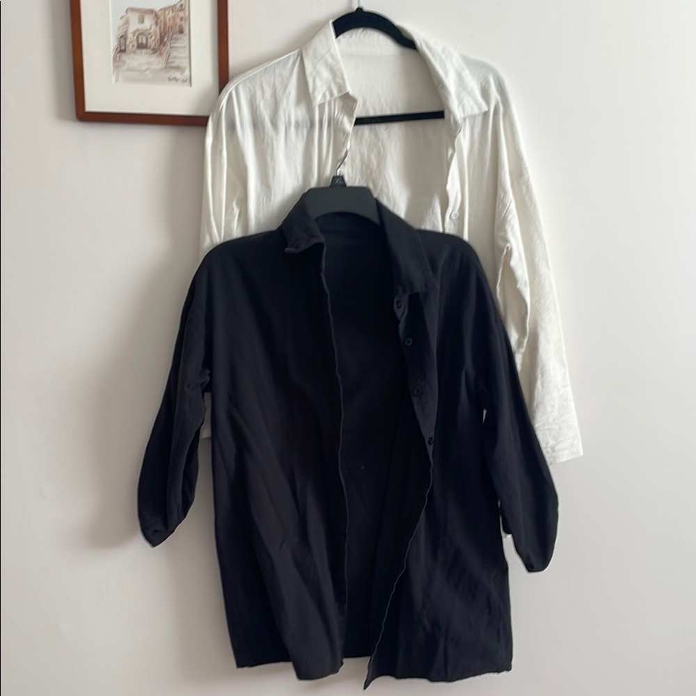 Black and White Button-Up Shirts